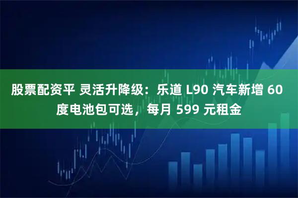 股票配资平 灵活升降级：乐道 L90 汽车新增 60 度电池包可选，每月 599 元租金